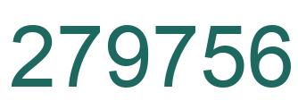 Number 279756 green image