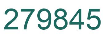 Number 279845 green image