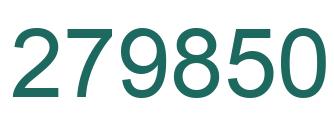 Number 279850 green image
