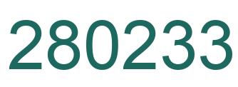 Number 280233 green image