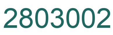 Number 2803002 green image