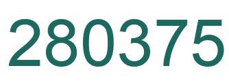 Number 280375 green image