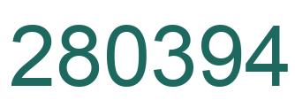 Number 280394 green image
