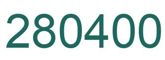 Number 280400 green image