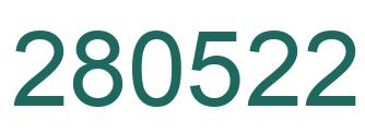 Number 280522 green image