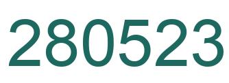 Number 280523 green image