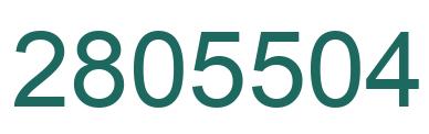Number 2805504 green image