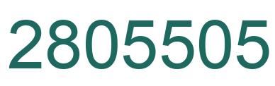 Number 2805505 green image