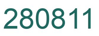 Number 280811 green image