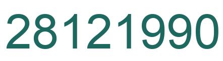 Number 28121990 green image