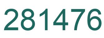Number 281476 green image