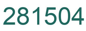 Number 281504 green image