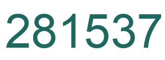 Number 281537 green image
