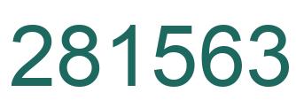 Number 281563 green image