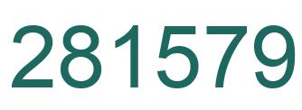 Number 281579 green image