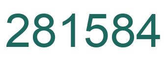 Número 281584 imagen verde