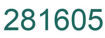 Number 281605 green image