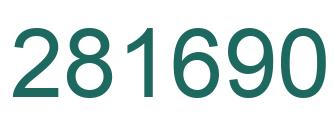 Number 281690 green image
