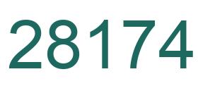 Number 28174 green image