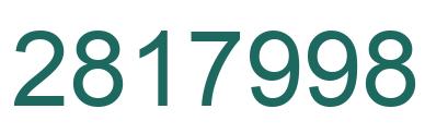 Number 2817998 green image