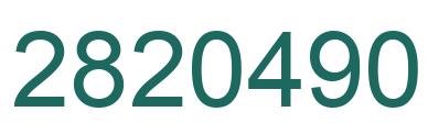 Number 2820490 green image