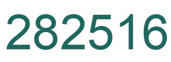 Number 282516 green image