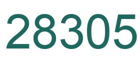 Number 28305 green image