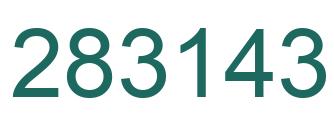 Number 283143 green image