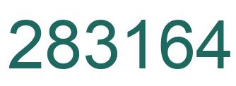 Number 283164 green image