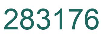 Number 283176 green image