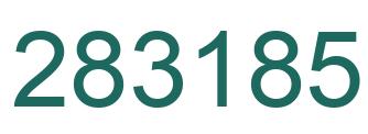 Number 283185 green image