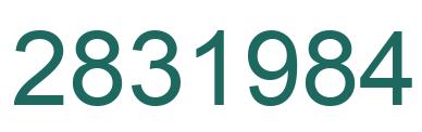 Number 2831984 green image