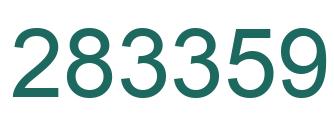 Number 283359 green image