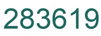 Number 283619 green image