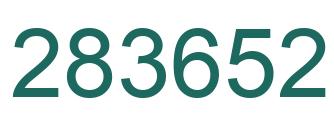 Number 283652 green image