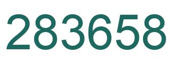 Number 283658 green image