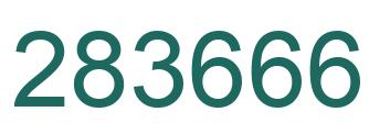 Number 283666 green image