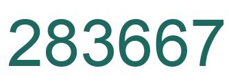 Number 283667 green image