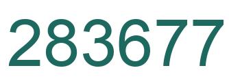 Number 283677 green image
