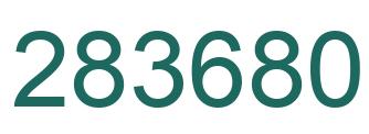 Number 283680 green image