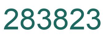 Number 283823 green image