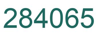 Number 284065 green image