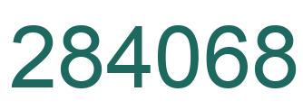 Number 284068 green image