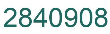 Number 2840908 green image