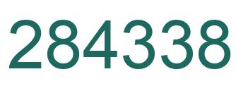 Number 284338 green image