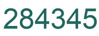 Number 284345 green image