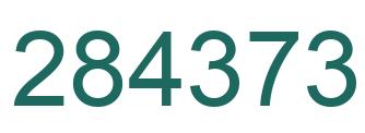 Number 284373 green image