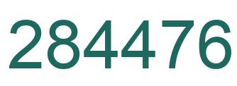 Number 284476 green image