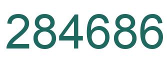 Number 284686 green image