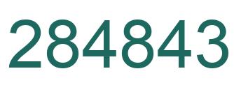 Number 284843 green image